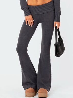 EDIKTED Knit Flare Pants